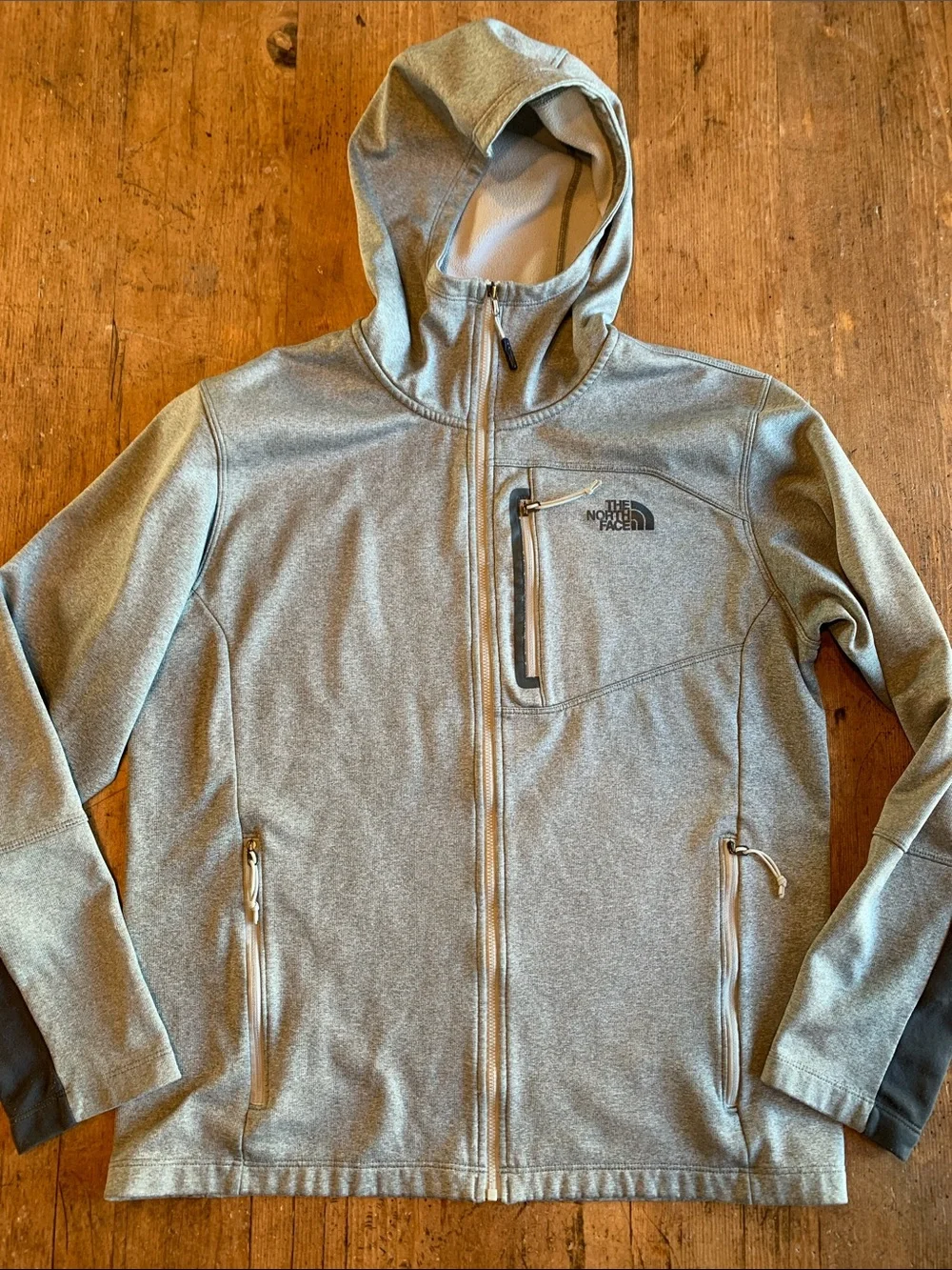 The North Face Men's Heather Gray Hooded Softshell Jacket